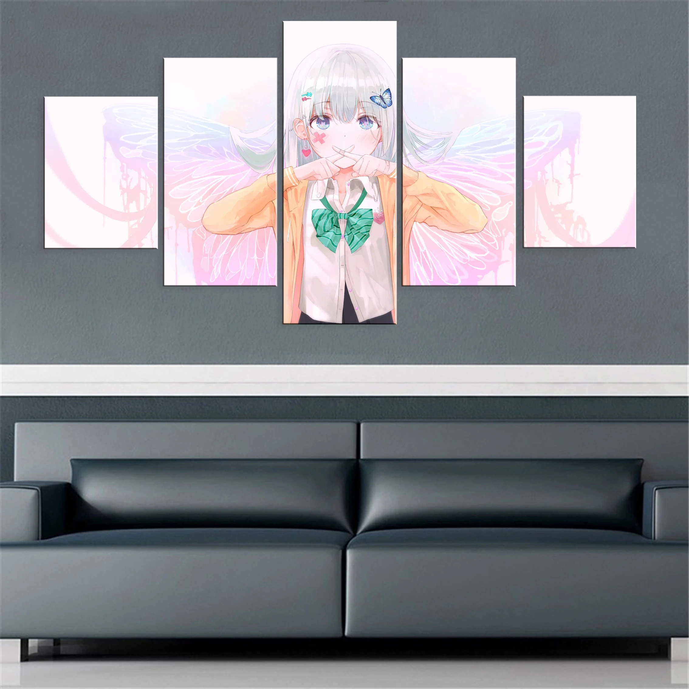 

Anime Cute Girl 5 Piece Canvas Painting Poster Wall Artwork Decor Modern Decoration Picture For Bedroom Living Room Printed
