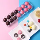 3D половина шоколадный мячик шаровых стержней формы лоток Сфера Толстая форма пекарня Поликарбонат Выпекание торта шоколад формы для инструмента M R0Y0