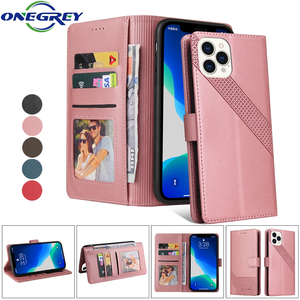

Flip Leather Phone Case For iPhone 12 11 13 Pro X XS Max XR 6 6s 8 7 Plus SE 2020 Wallet Luxury Card Slots Magnetic Stand Cover