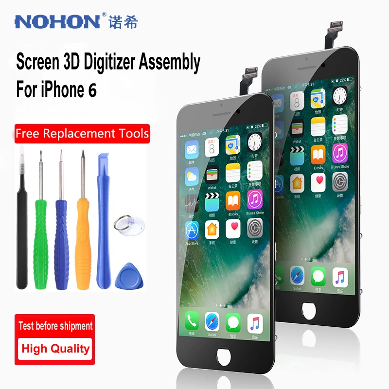 Сенсорный ЖК дисплей NOHON в сборе экран HD для iPhone 6 6S 7 Plus X замена AAAA 3D дигитайзер