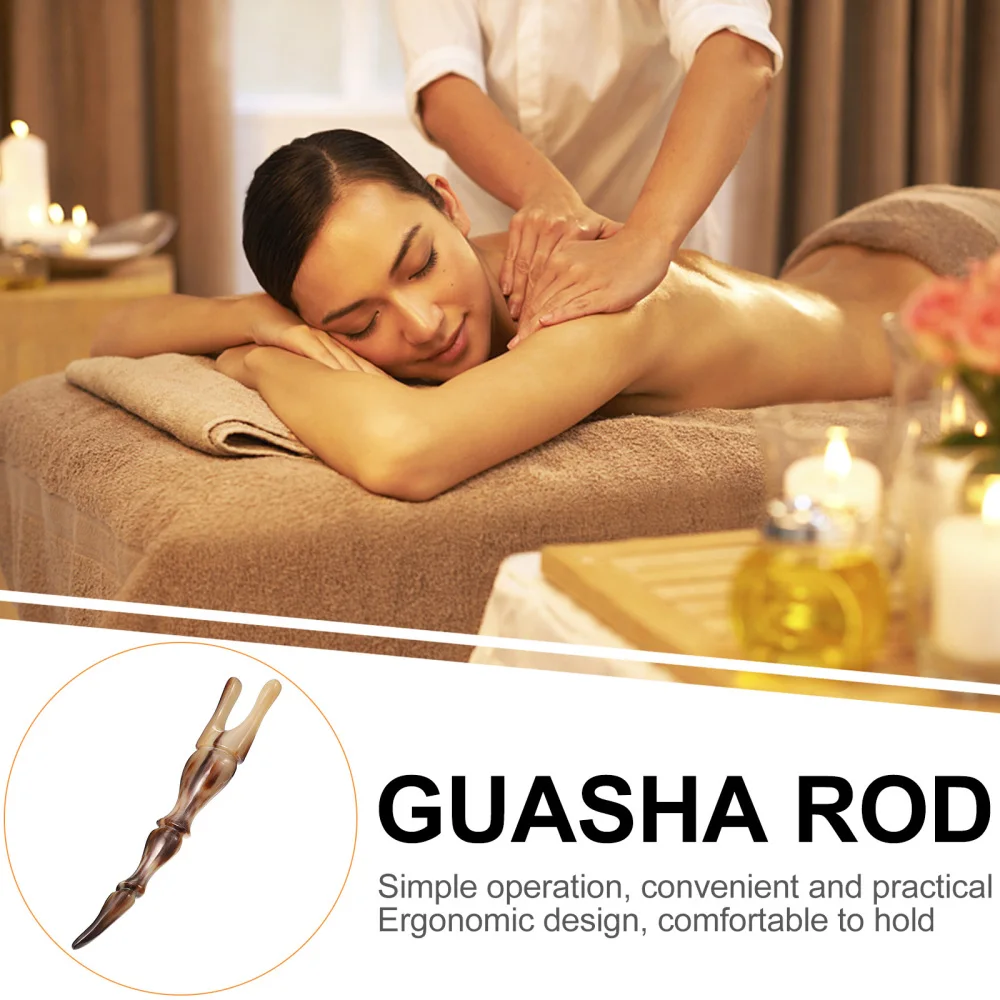 

1Pc Horn Scraping Plate Acupuncture Tool Guasha Stick Body Massager