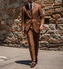 Блейзеры и брюки мужские из 2 предметов, облегающий деловой льняной летний костюм, лето 2022, свадебный смокинг для жениха, повседневные мужские костюмы по индивидуальному заказу