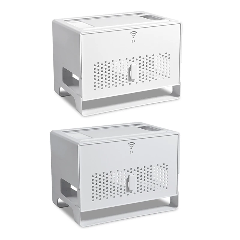 Dustproof Wifi Router Storage Box Desktop Socket Wire Organi