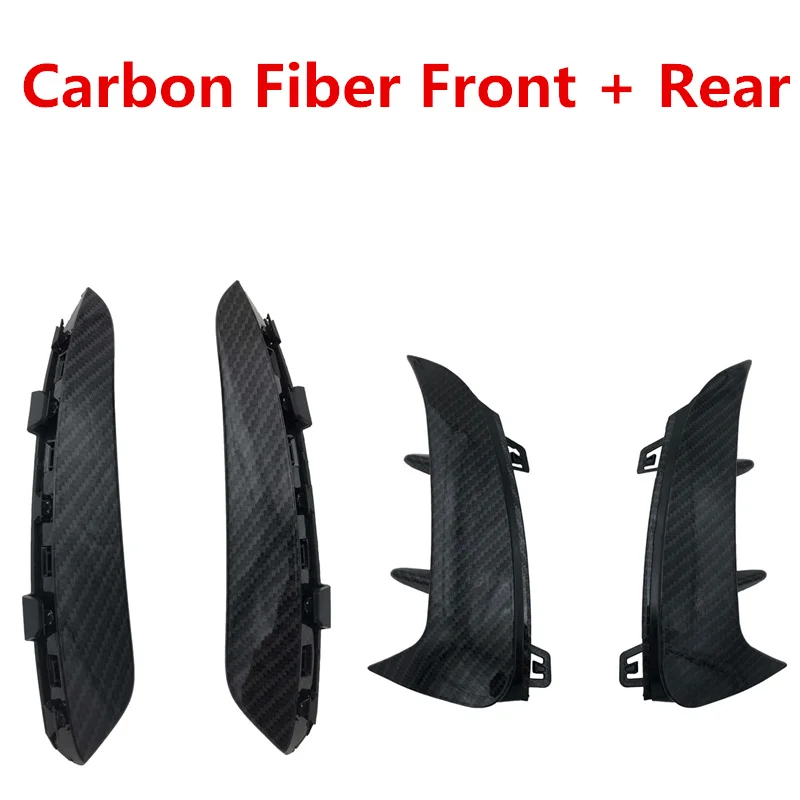 Carbon Fiber Combo Для Benz W177 AMG Line A класс A200 A250 A35 передний задний бампер для губ противотуманная фара крышка подбородок спойлер разветвитель обвес Canards - Цвет: Carbon Fiber Combo
