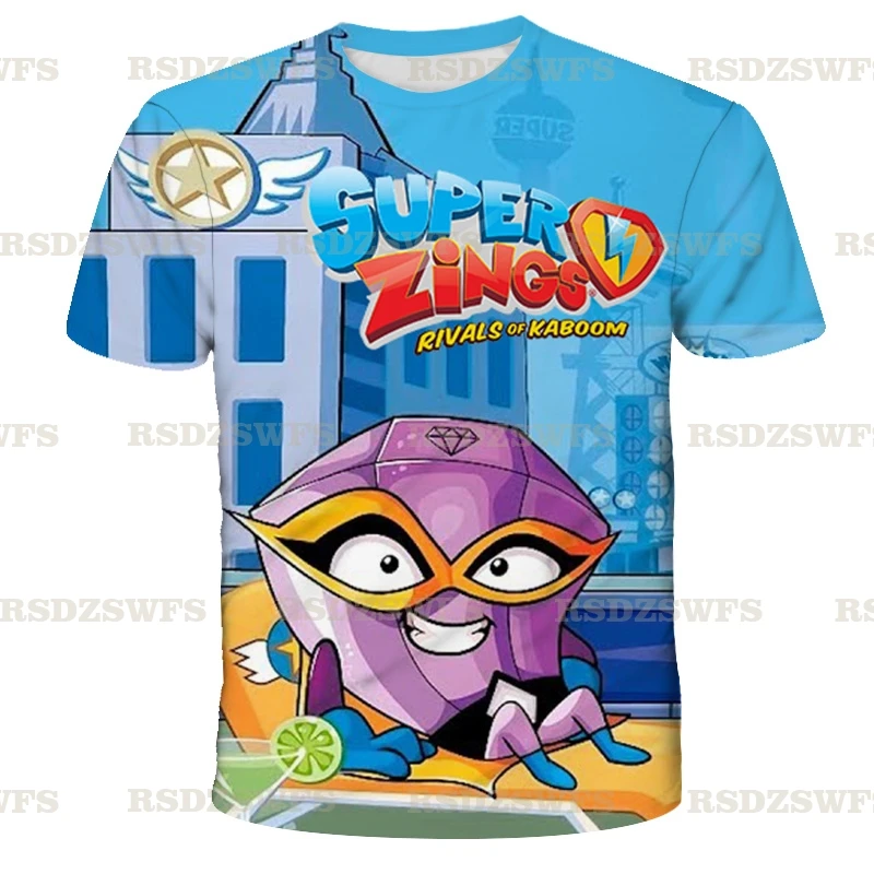 

Superzings Summer Short Sleeve O-neck Tshirt For Baby Boys Kids Super zings Tops Girls T-shirt New Fashion T Shirt baby tees