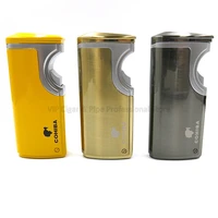 cohiba metal cigar cigarette lighter 3 flame jet torch lighter with built in cigar punch outdoor smoking tool windproof