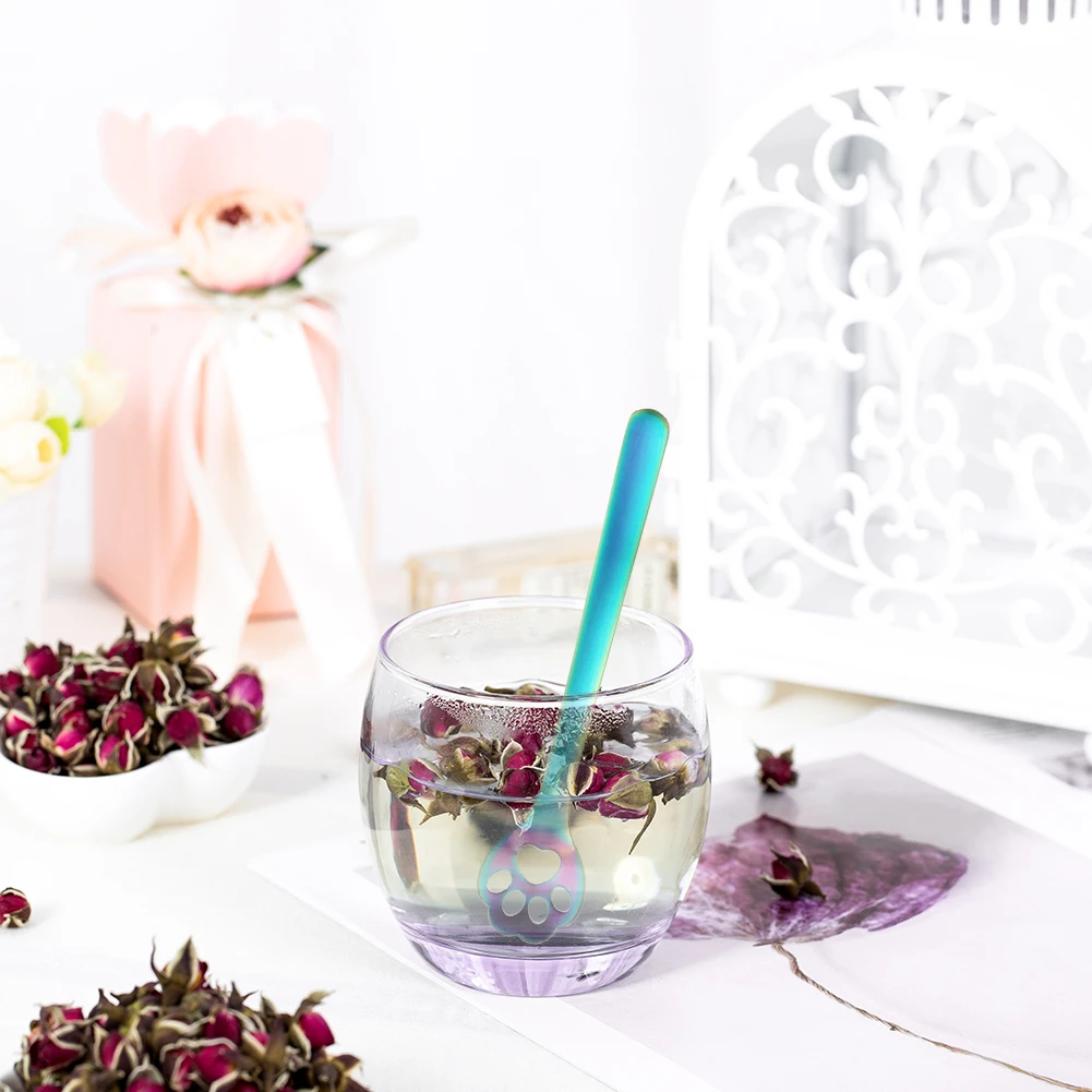 4 шт. кошачий коготь комплект кофейных ложек из нержавеющей стали Десерт