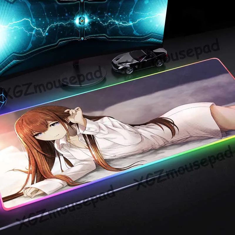 

XGZ Anime Sexy Pajamas Sister HD Large RGB Gaming Colorful Mouse Pad Lock Edge Home Computer Desk Mat Speed Rubber Non-slip Xxl