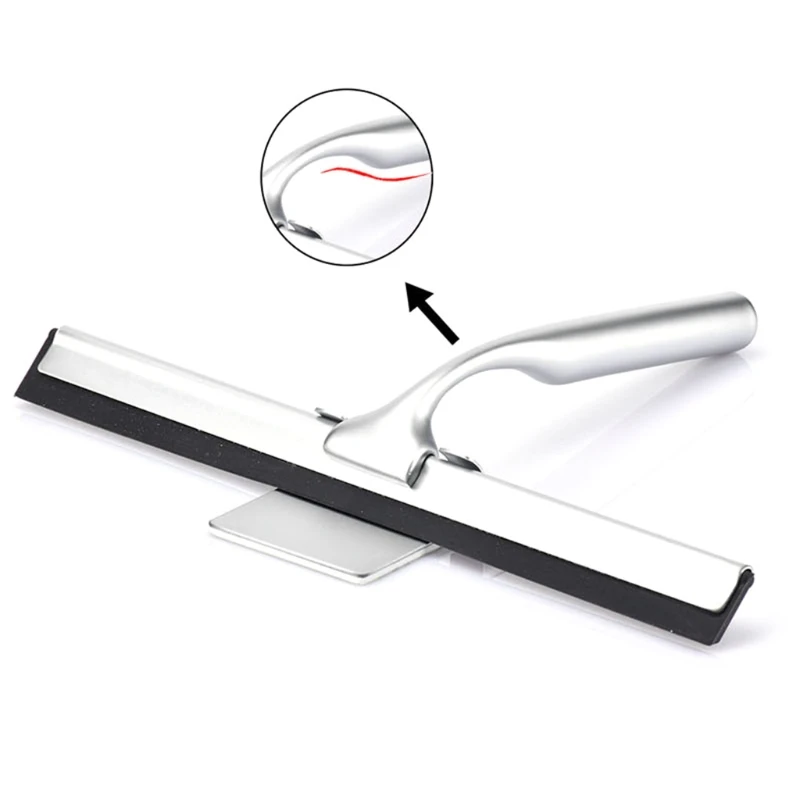

Stainless Steel Shower Squeegee Window Wiper Cleaner with Self Adhesive Hook N1HA