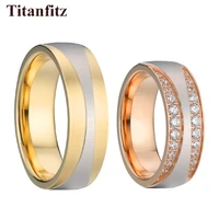 classic lovers alliance couple wedding rings for men and women cubic zirconia stone jewelry eternity marriage engagement ring