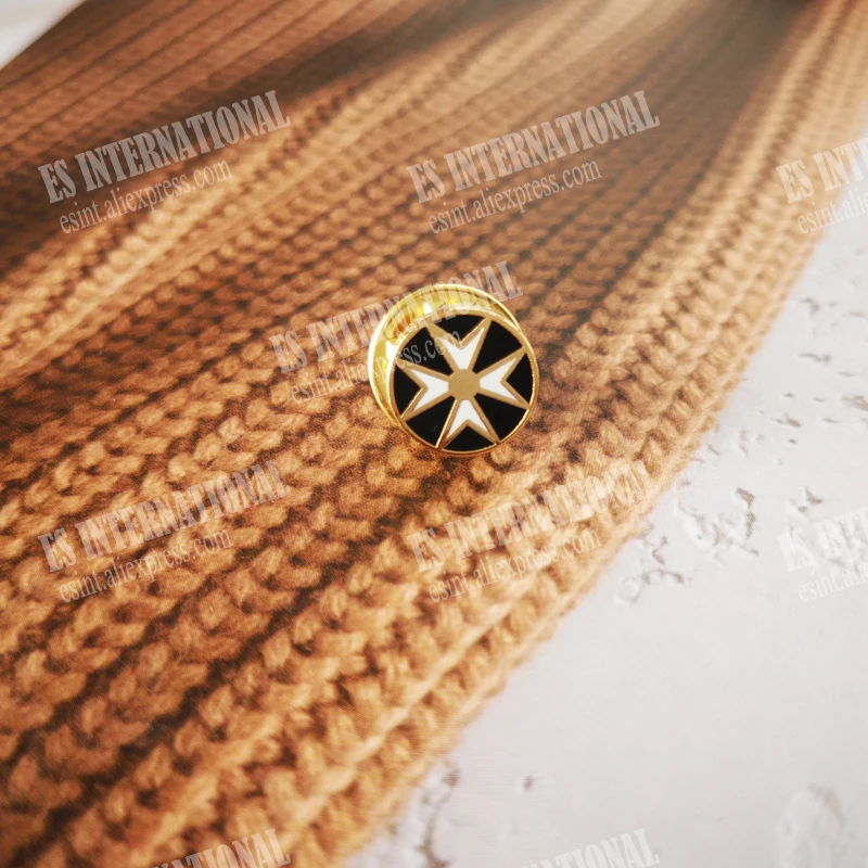 Масонские булавки для лацканов Значки маскарада черный крест рыцари Templar орден