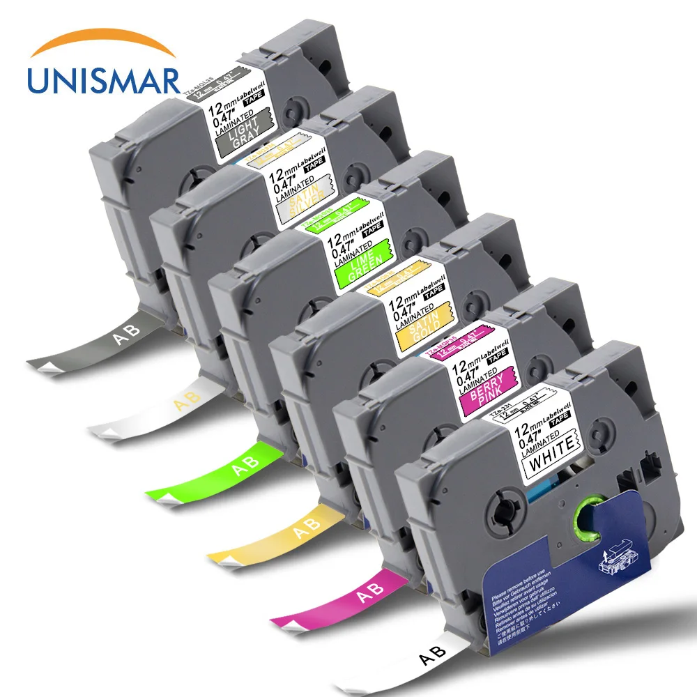 6PK TZe 231 MQP35 MQ835 MQG35 MQ934 MQL35 Кассетная лента TZ Brother P Touch D400 1000 PT P700 D210 H110|Ленты для