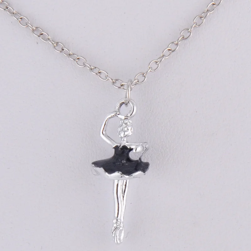 Женские туфли для балета с эмалью металлическое ожерелье подвеской-кулоном и