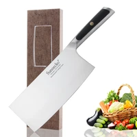 sunnecko 7 cleaver knife german 1 4116 steel blade sharp meat vegetable cut kitchen knives g10 handle professional chef knife