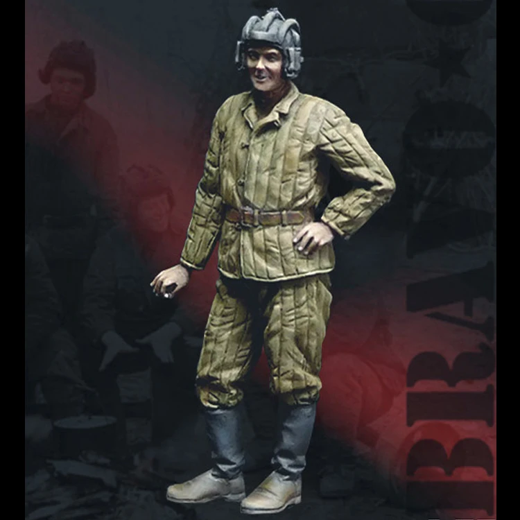 

1/35 Resin Model figure GK Soldier, RKKA Tank Crew, Military theme of World War II, Unassembled and unpainted kit
