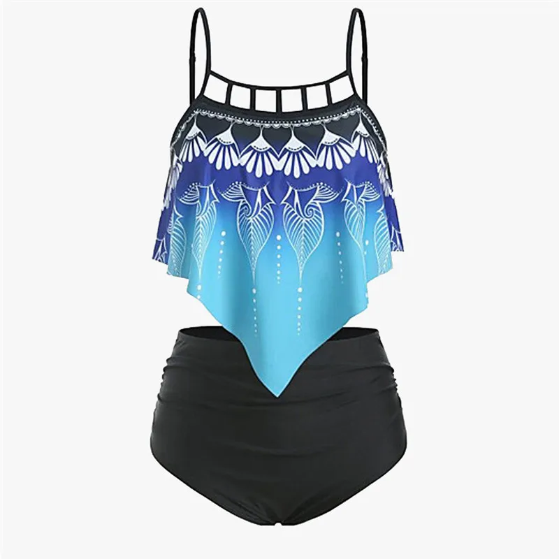 Купальник на бретельках с вырезами женский купальник подкладкой плюс размер