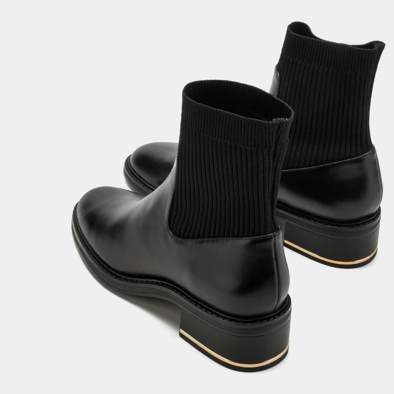 Новинка 2020 года Черная кожаная обувь Дизайнерские кожаные ботильоны с