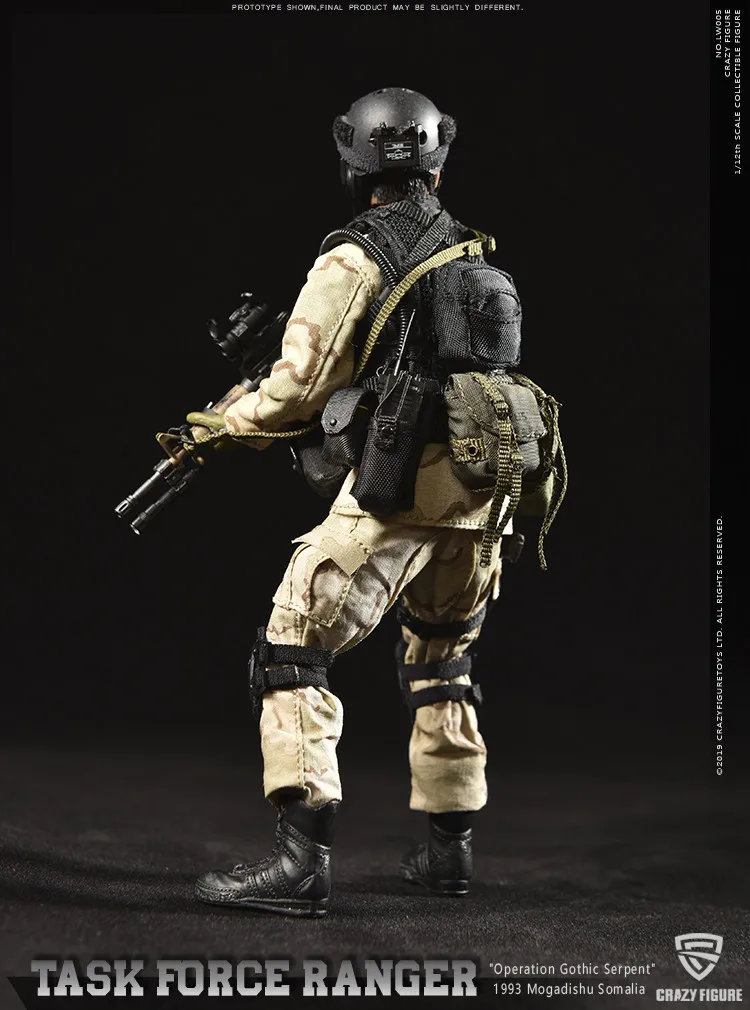 CrazyFigure LW005 1/12 спецназ дельты США мастер-солдат Рейнджерс Целевая группа 199" операция Готическая змея"