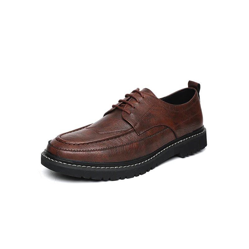 

Shoes Men Oxfords Leather Dress Shoes Brogue Lace Up Men Casual Shoes Brand Moccasins Business Loafers Men British Style Vintage