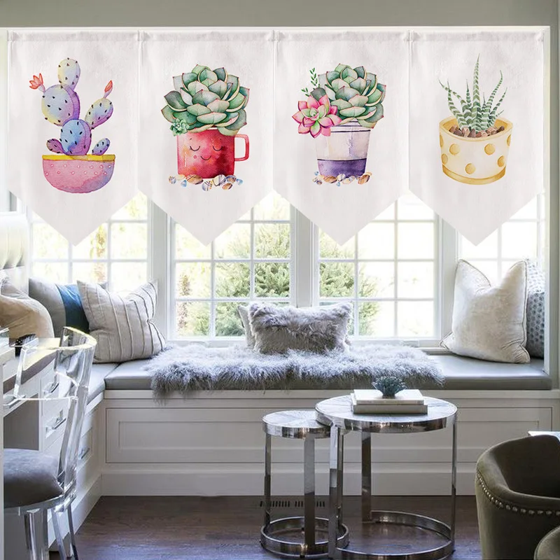 Завод Кухня ткань Шторы японский Стиль палка включает целый кусок флаг бытовой