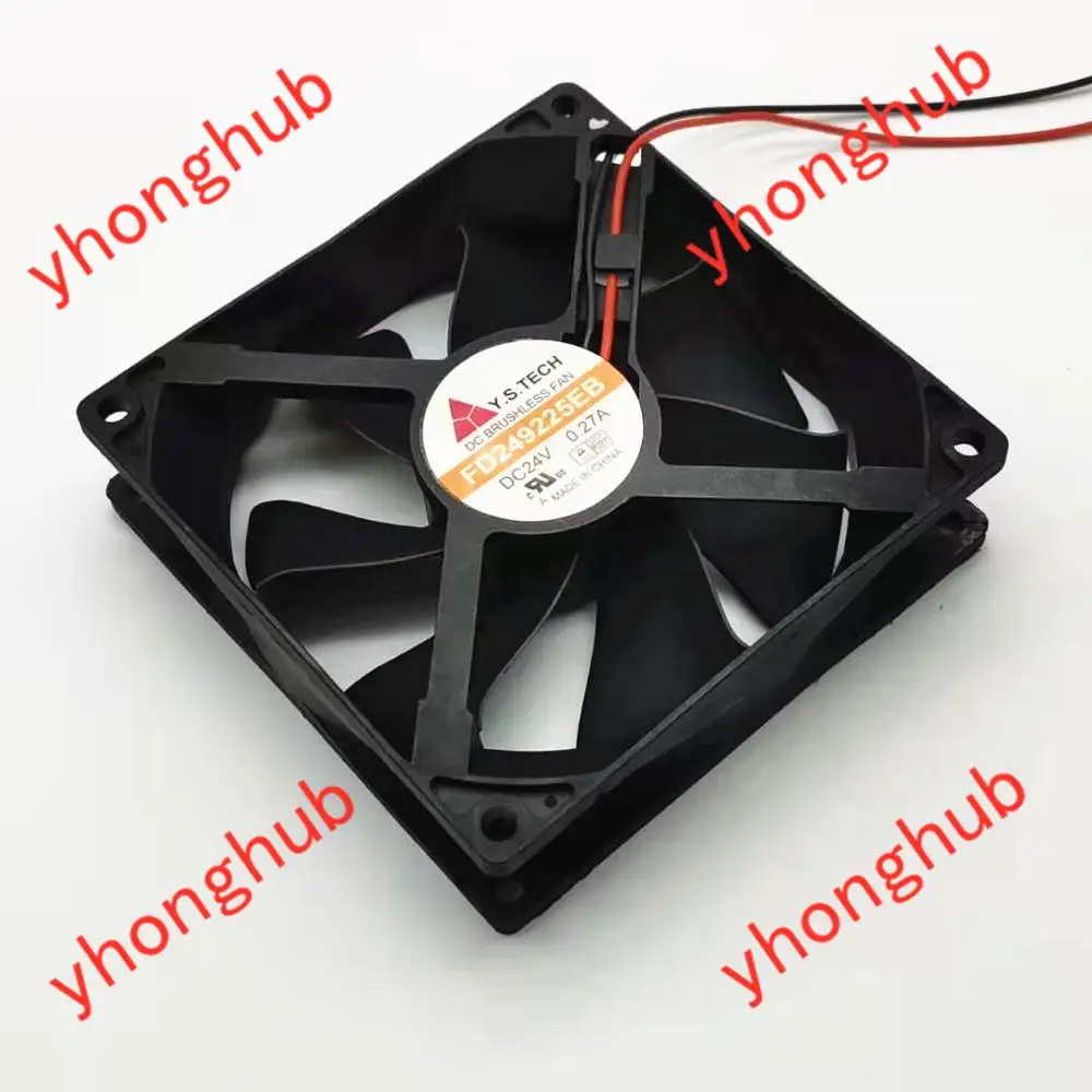 Вентилятор охлаждения сервера Y.S.TECH FD249225EB DC 24 В 0 27a 2 wire 90x90x25 мм|square fan|dc techserver fan |