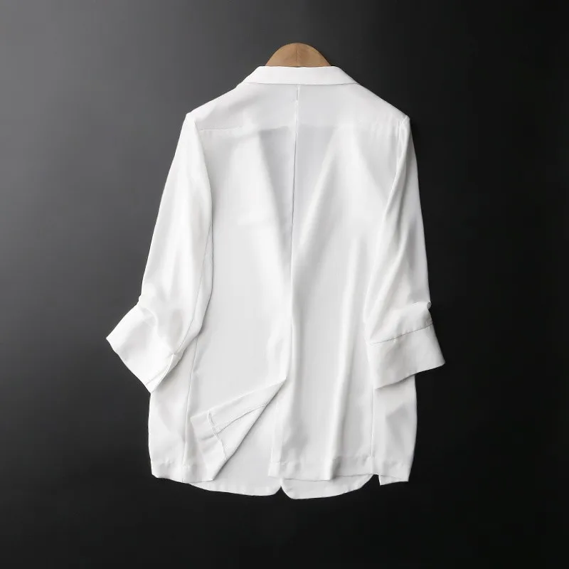 Модный новый женский шифоновый маленький костюм M-2XL Офисная Женская короткая