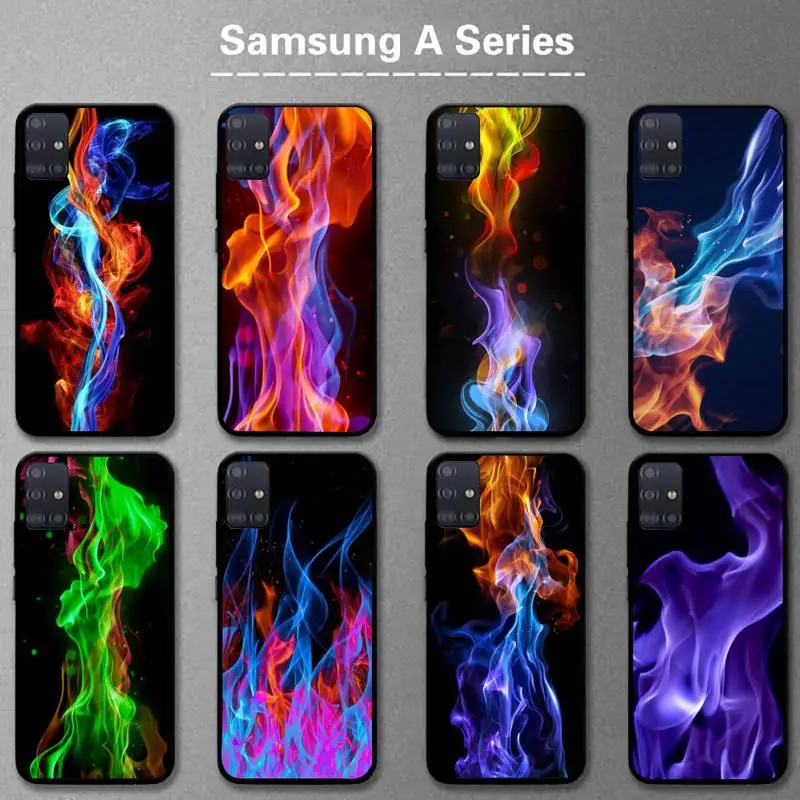 

Fashion Flame Phone Case For Samsung A6 A7 A8 A10 A11 A20 A21 A30 A31 A40 A50 A70 A80 A91 Plus S E Cover
