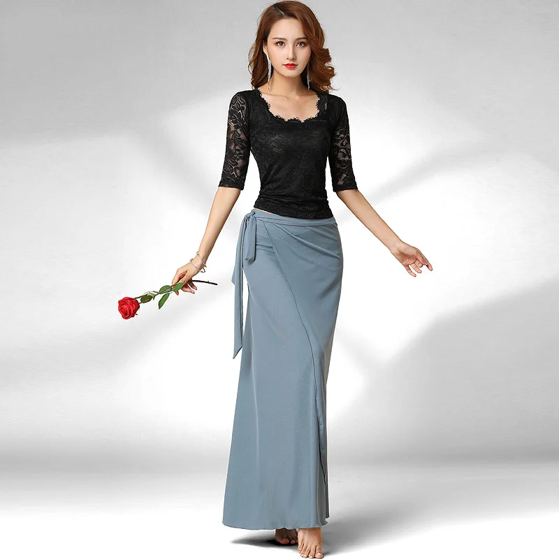 

Женский кружевной топ для танца живота, тренировочная одежда для восточных танцев, 2020