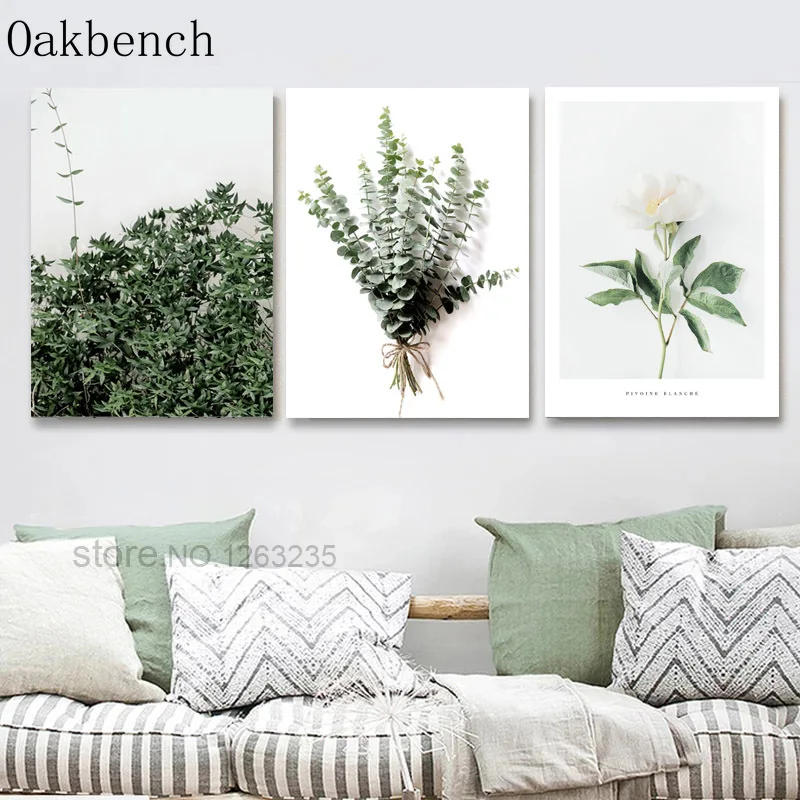 Настенная картина с изображением белых цветов медных травы | Дом и сад