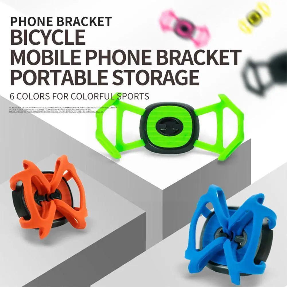 

Mtb Bicycle Universal Shockproof Elastic Silicone Mobile Rotating 360 Degree Support Driving Bracket Gps Phone Holder