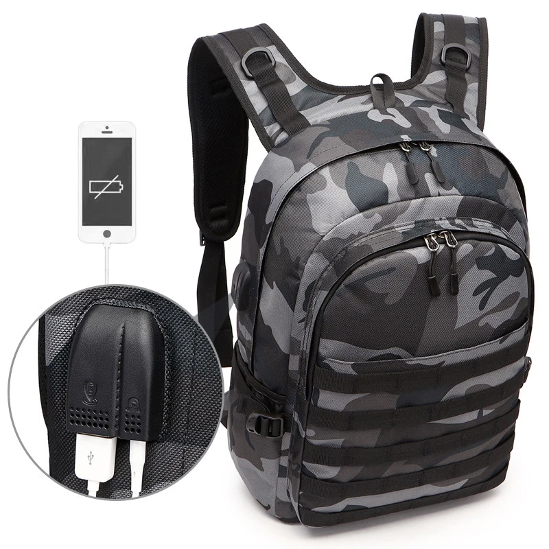 

Gym Bags Camo Student Bag Laptop External USB Charging Backpack Leisure Travel Backpacks Free Shipping Sale