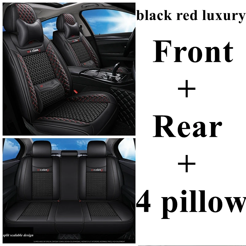 black red Luxury Авто сиденья набор для Mercedes Benz C200 C180 C200 C200K C220 C250 C280 C300 C350 C450 G350d G500 A160 B180 B200 B260 t211 - Название цвета: black red Luxury