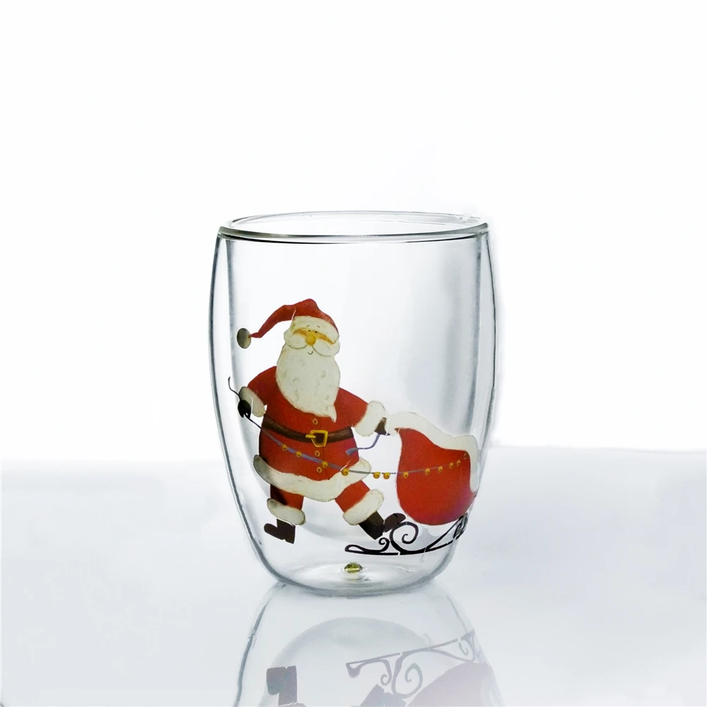 Европейская ручная роспись стеклянная чашка двойное стекло термоизоляция для