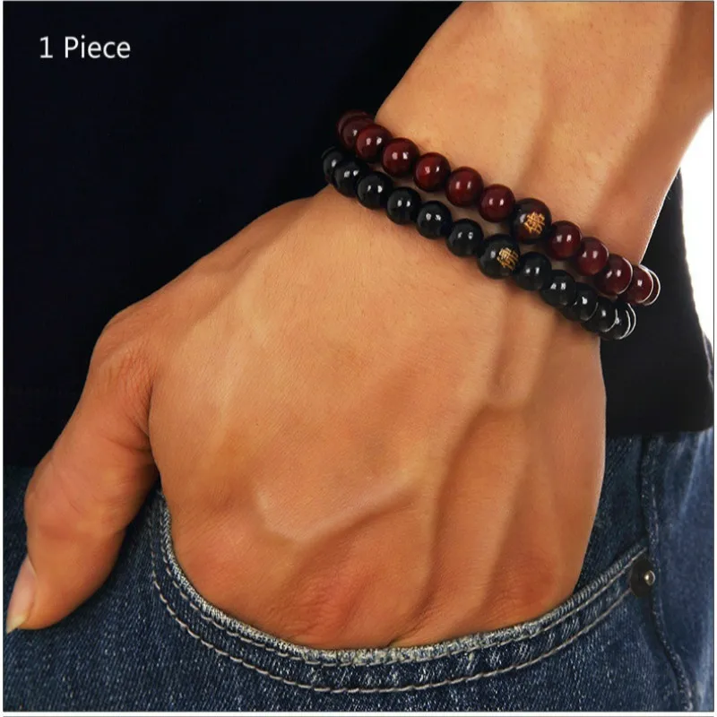 Модные ювелирные изделия в стиле хип-хоп из натурального дерева с бусинами виде