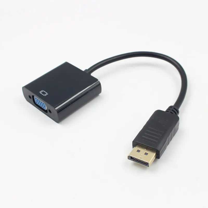 

DP to VGA Video Adapter 1080p Thunderbolt Male Display Port to Female VGA Cables Displayport to VGA DLLE DP Adapter for PC HDTV
