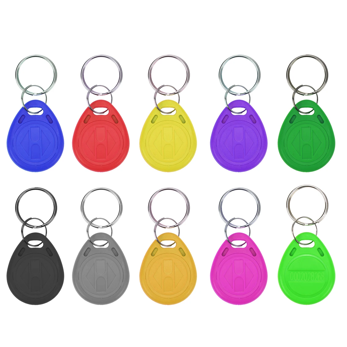 

100pcs RFID Keychain Card Tag Key 125khz ID Keyfob TK4100 EM4100 Access Control Time Attendance Fob Token Ring
