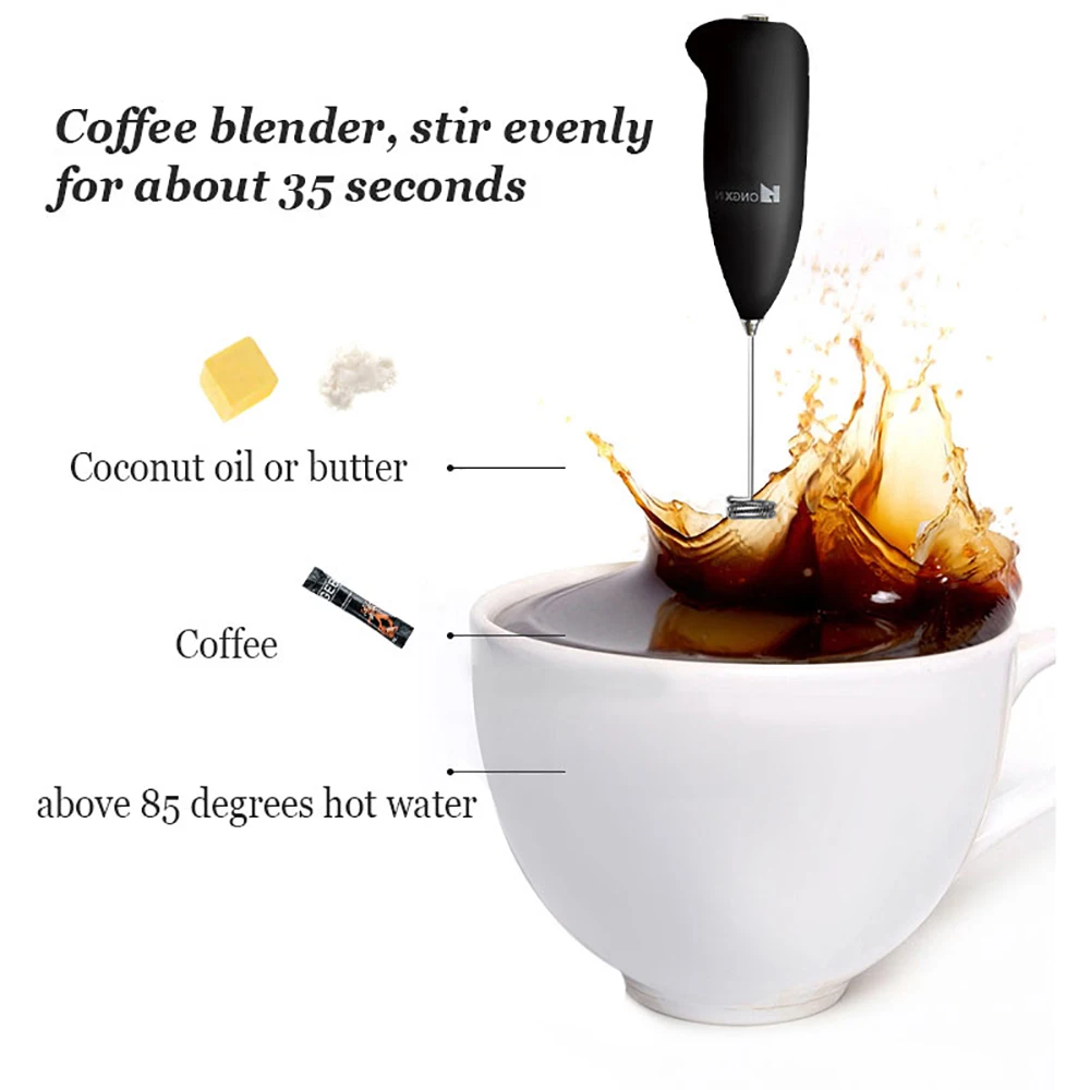 

Electric Milk Frother Handheld Drink Foamer Whisk Mixer Stirrer Coffee Egg Beater Foam Maker For Latte Cappuccino