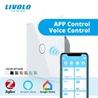 Настенный сенсорный выключатель света Livolo Zigbee, Wi-Fi, управление через приложение, функция таймера