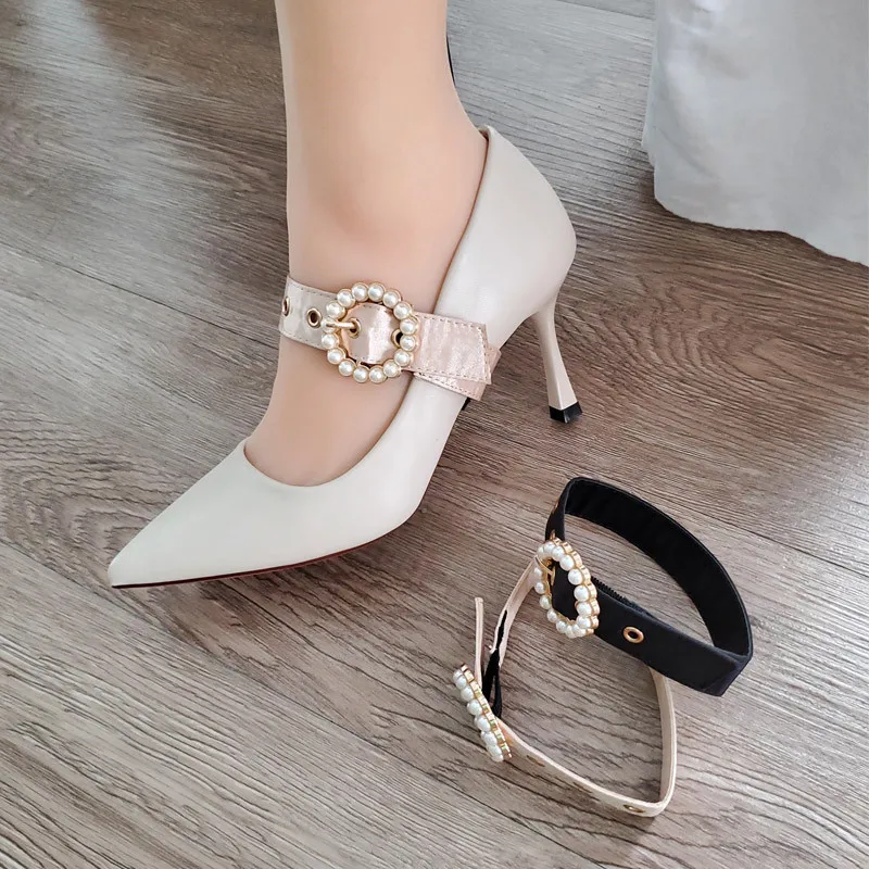 1 пара эластичных шнурков для обуви на высоких каблуках женские шнурки жемчужные