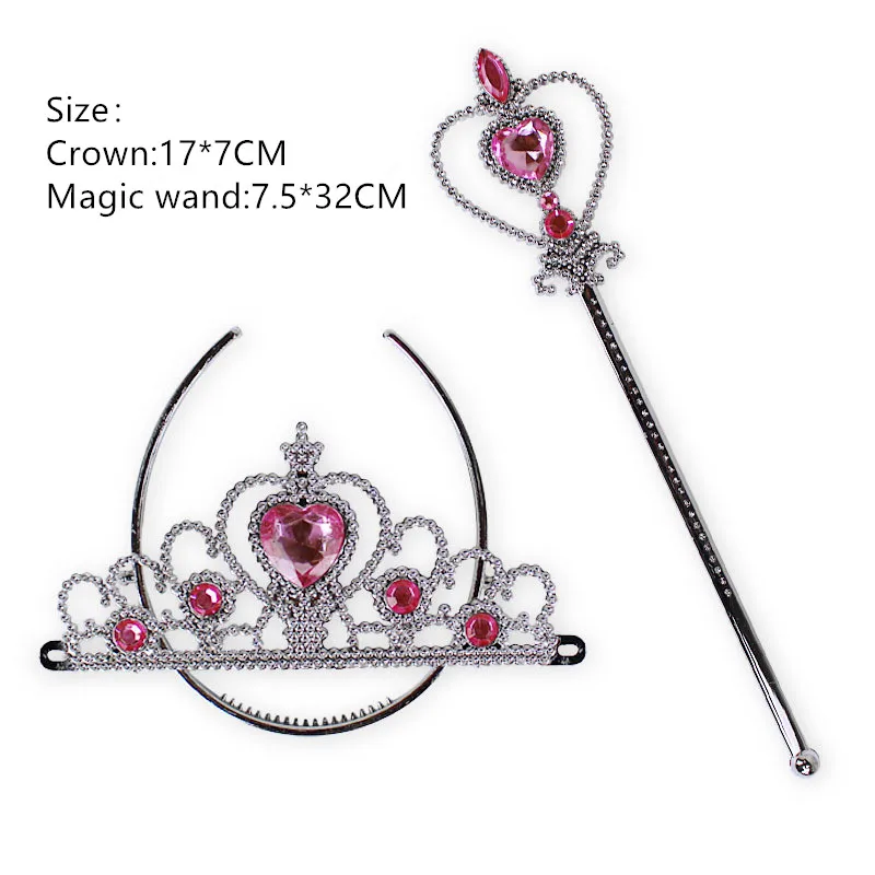 Диадема принцессы для девочек 2 шт./компл. аксессуары детей алмазные короны +