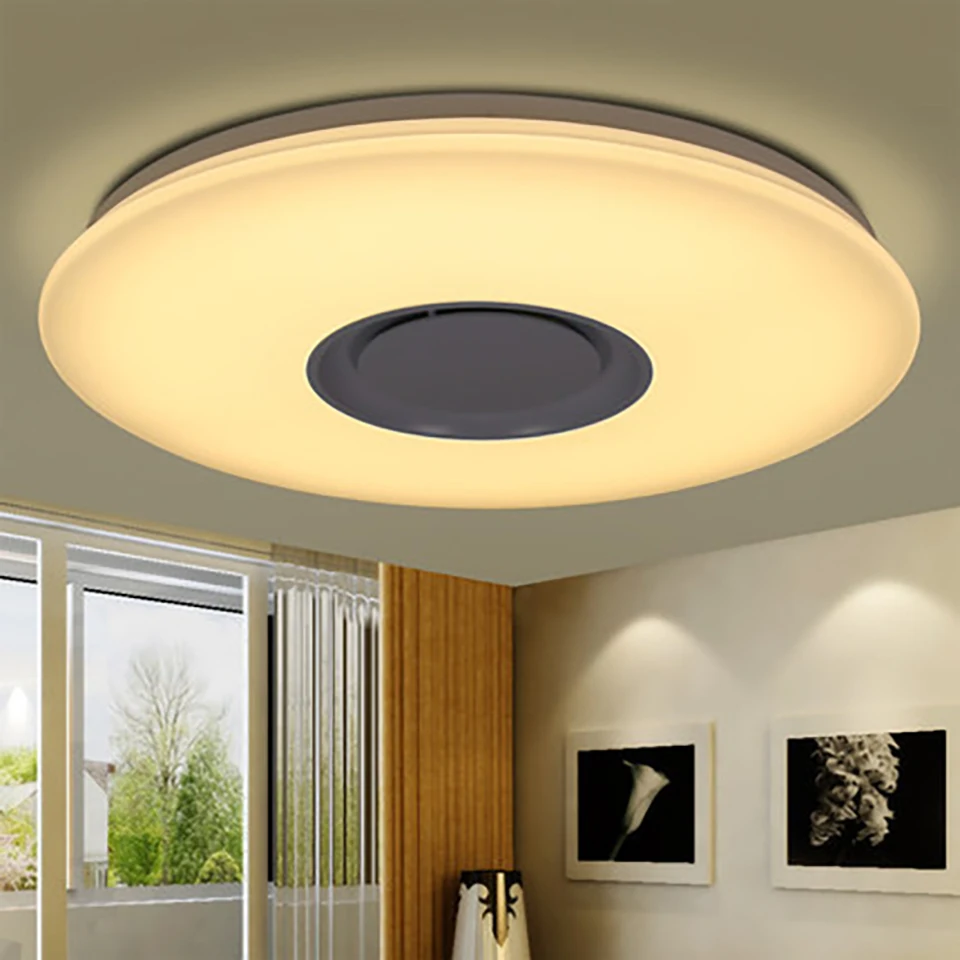 

Nordic Art Led Rgb Dimmable Color Changing Ceiling Light,Modern Living Room Decor Bluetooth Speaker Ceiling Lamp Indoor Lighting