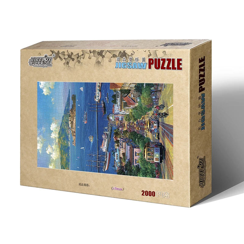 

2000 Pieces Of Adult Puzzle Cartoon Animation Toy Landscape San Francisco Trams Adult Children Puzzle Gift Toys
