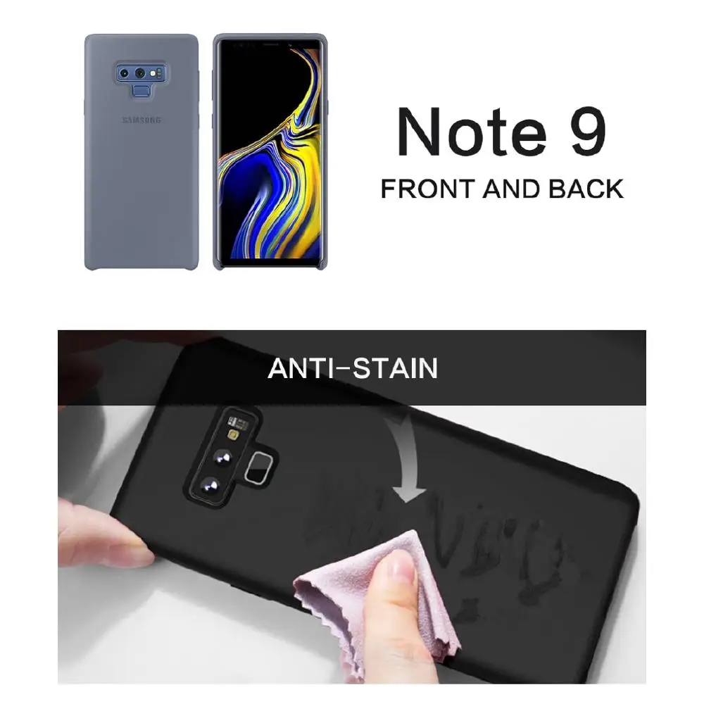 Оригинальный оригинальный силиконовый чехол для Samsung Galaxy Note 9 N960