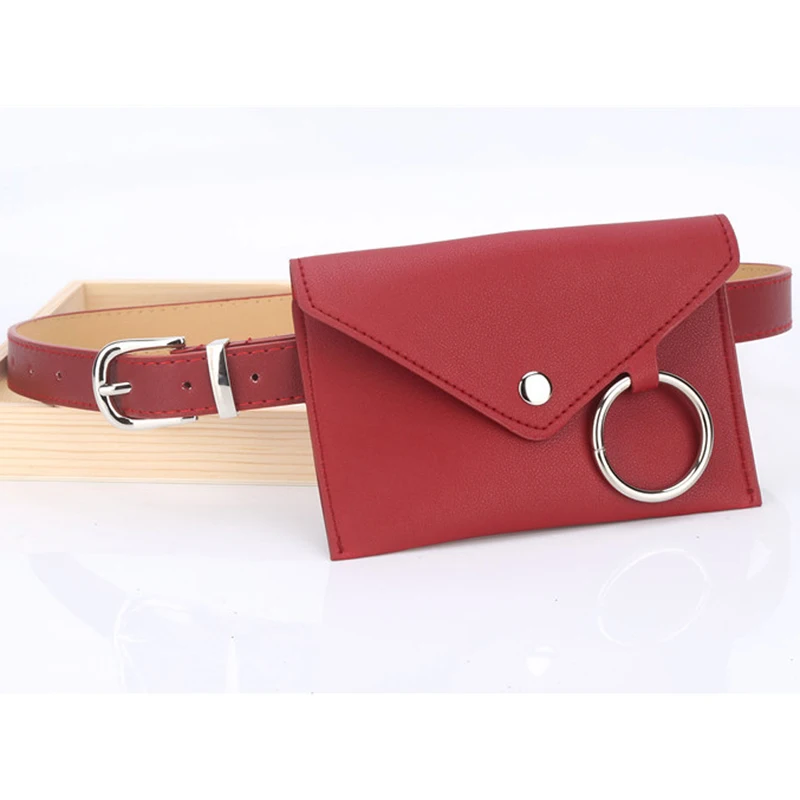 Женская поясная сумка из искусственной кожи кошелек на ремне маленький