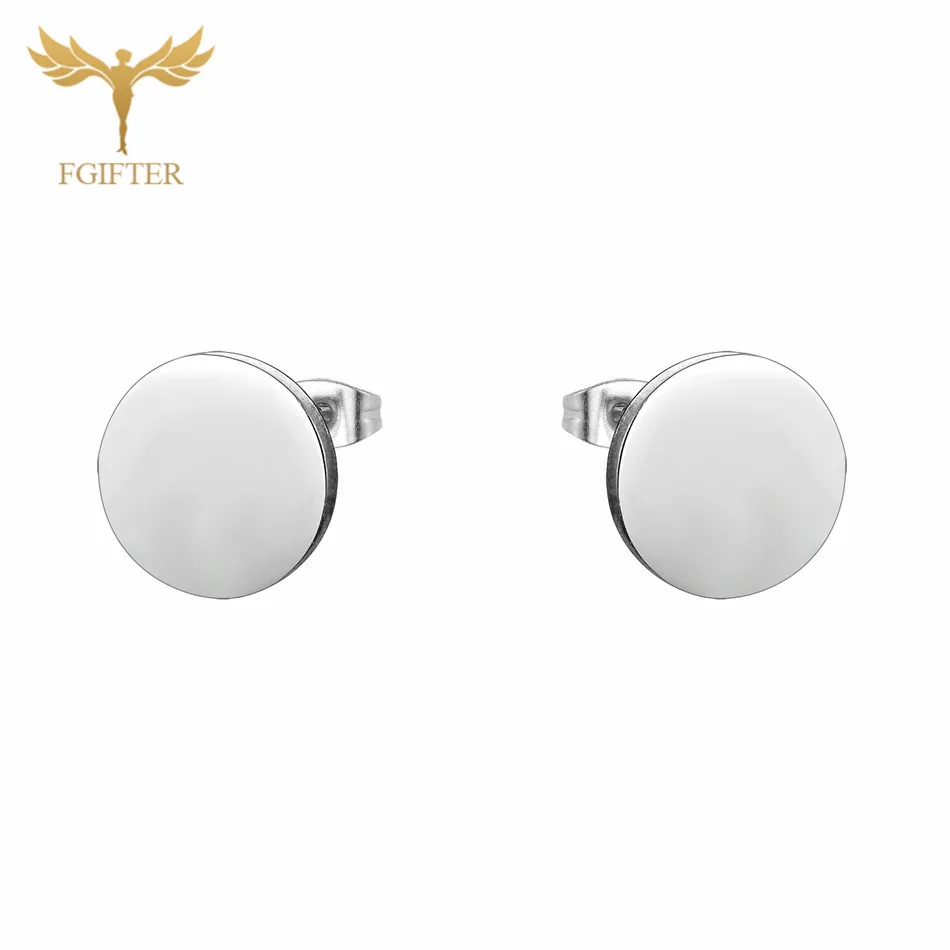 Round earrings 12pairs/lot Wholesale Star Earrings Set Man Woman Girl Stud Earring Gold Stainless Steel Jewelry Fashion Jewellery - Окраска металла: Round earrings