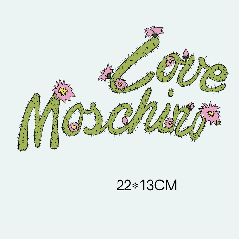 Нашивки с надписью и КАКТУСОМ стикеры клейким рисунком моющиеся Аппликации A-level