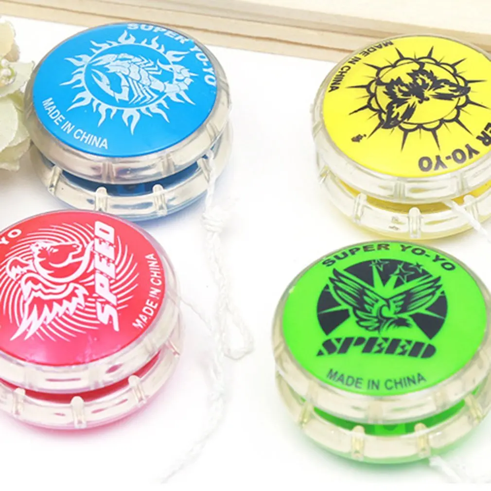 Пластиковый мультяшный рисунок йо-йо тянущий шарик линия подъема Uu шар детские