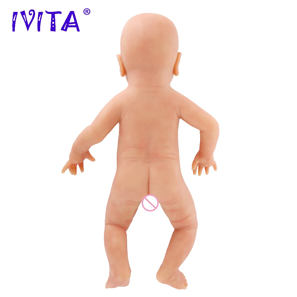 IVITA WB1514 46 см 3000 г настоящий полный силикон Bebe Reborn спящий малыш рот открываются игрушки закрытые глаза Младенцы для детей куклы