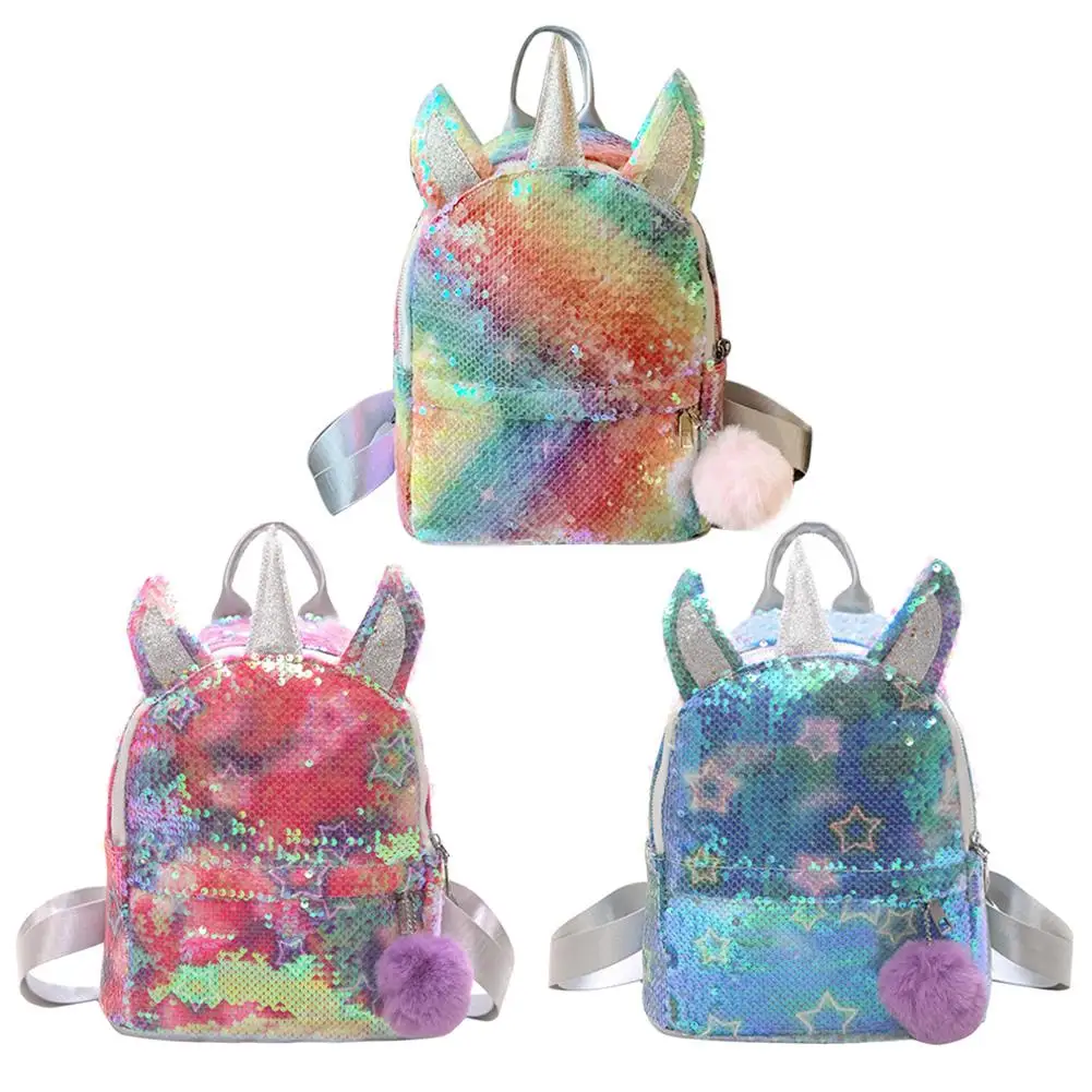 

Модный женский рюкзак на плечо с блестками и единорогом, износостойкая сумка, школьная сумка для девочек-подростков, малышей, детских садов,...