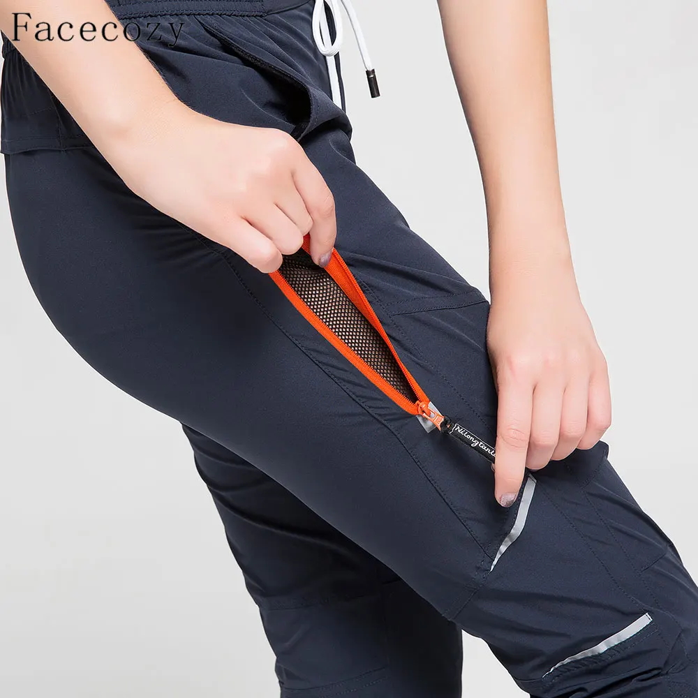 

Facecozy Women Summer High Quality Quick Dry Pants Elastic Nylon Breathable Trousers Hiking Camping Outdoor Sports Pants